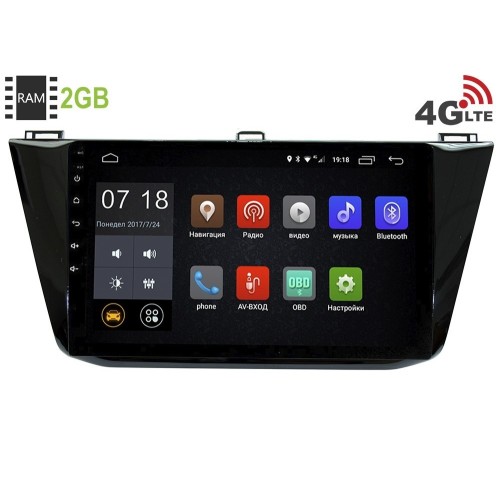 Штатная магнитола LeTrun 1861 Volkswagen Tiguan 2016+ Android 6.0.1 10 дюймов (4G LTE 2GB)
