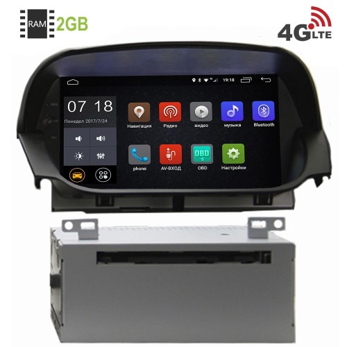 Штатная магнитола LeTrun 1847 Ford Ecosport 2013-2017 Android 6.0.1 8 дюймов (4G LTE 2GB)