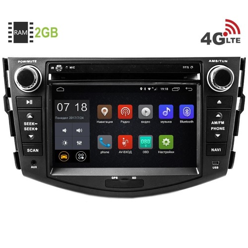 Штатная магнитола LeTrun 1415 Toyota RAV4 2006-2012 6.0.1 7 дюймов (4G LTE 2GB)