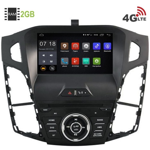 Штатная магнитола LeTrun 1947 Ford Focus III 2011-2016 Android 6.0.1 (4G LTE 2GB)