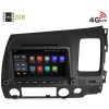 Штатная магнитола LeTrun 1585 Honda Civic 7 (VII) 2003-2005, Civic 8 (VIII) 2006-2012 (левый руль) Android 6.0.1 (4G LTE 2GB)