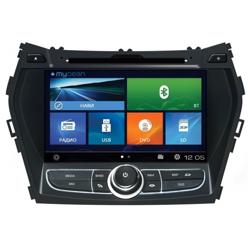 Штатное головное устройство MyDean 2209 для Hyundai Santa Fe (2013-)