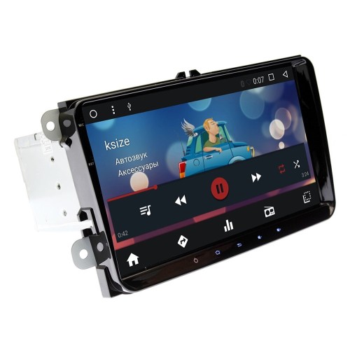 Штатная магнитола Wide Media WM-CF3021NB для Volkswagen универсальная 9" Android 7.1.2