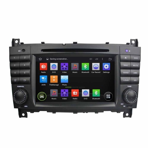 Штатная магнитола CarMedia KD-7218-P3-7 Mercedes C-klasse (W203), CLC-klasse, G-klasse (W463), CLK-klasse (W209) Android 7.1