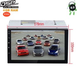 Штатная магнитола Nissan Juke, Patrol, Qashqai, X-Trail, Almera LeTrun 2245 DSP на Android 8.0