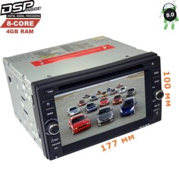 2 DIN УНИВЕРСАЛЬНАЯ МАГНИТОЛА NISSAN(ДО 14Г) QASHQAI,X-TRAIL LETRUN 2451 DSP 8 ЯДЕР ANDROID 8.0