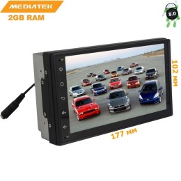 2 DIN УНИВЕРСАЛЬНАЯ МАГНИТОЛА NISSAN QASHQAI, X-TRAIL (ДО 14Г) LETRUN 2380 ANDROID 8.0.1 MTK-L 2 GB