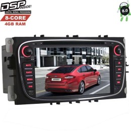 Штатная магнитола Ford Focus, Mondeo, S-Max, Galaxy, C-Max LeTrun 2525 DSP на Android 8.0 (черный)