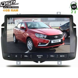Штатная магнитола Lada Vesta 2015-2022, Vesta Cross 2017-2018 LeTrun 2392 DSP на Android 8.0
