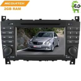 Штатная магнитола Mercedes C-klasse (W203), CLC-klasse, G-klasse (W463), CLK-klasse (W209) 2005-2010 LeTrun 2410 на Android 6.0.1 7 дюймов (4G LTE 2GB)
