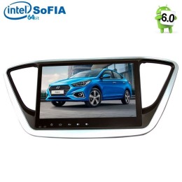 Штатная магнитола Hyundai Solaris II 2017-2017 LeTrun 2179 на Android 6.0.1 Intel SoFIA