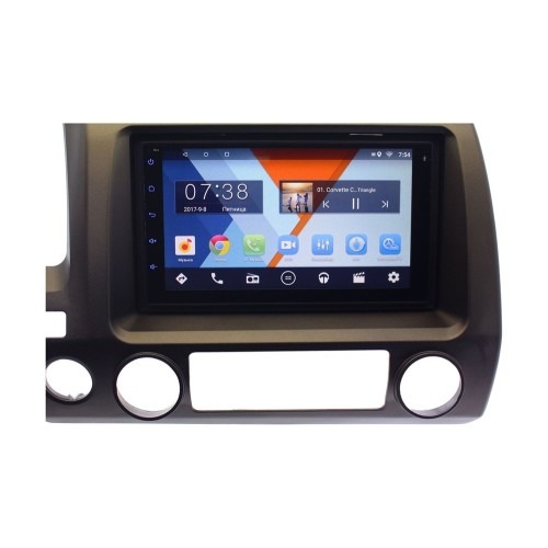 Головное устройство в штатное место Honda Civic 2007 - 2011 Wide Media MT7112MF-1/16 левый руль