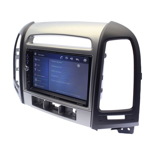 Магнитола в штатное место Hyundai Santa Fe II 2005-2012 с отверстиями для 3-х кнопок Wide Media DV-JM7126