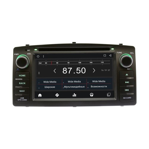 Штатная магнитола BYD F3, Toyota Corolla 2000 - 2007 Wide Media WM-VS6A900NB-1/16