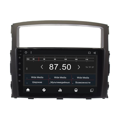 Штатная магнитола Mitsubishi Pajero IV 2006+ Wide Media WM-CF3046NB-1/16 (Rockford Fosgate)