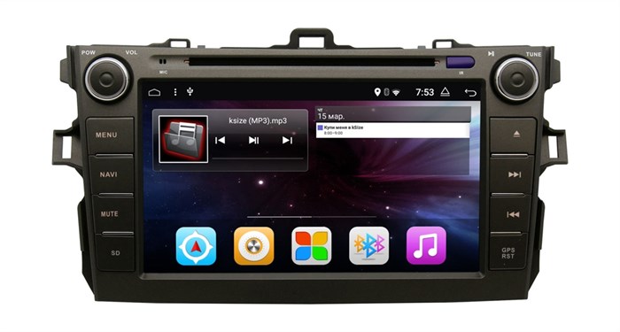 Штатная магнитола Toyota Corolla 2006 - 2013 Wide Media WM-VS8A105NB-2/32 - фото 100299
