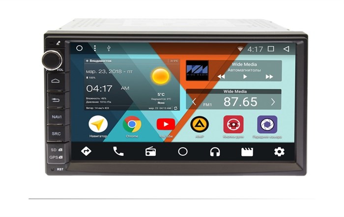 Универсальная бездисковая станция 2 din Wide Media WM-VS7A707NB-1/16 - фото 101187