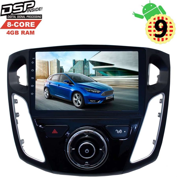 Штатная магнитола Ford Focus III 2011-2018 LeTrun 2909 DSP на Android 9.0 (8 ядер) - фото 118557