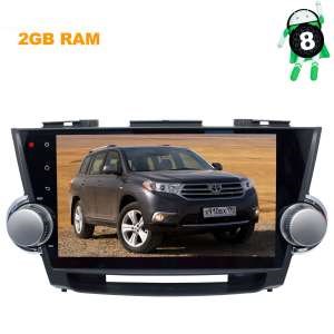 ШТАТНАЯ МАГНИТОЛА TOYOTA HIGHLANDER 2007-2013 LETRUN 2807 ANDROID 8.X ЭКРАН 10 ДЮЙМОВ T3 - фото 121846