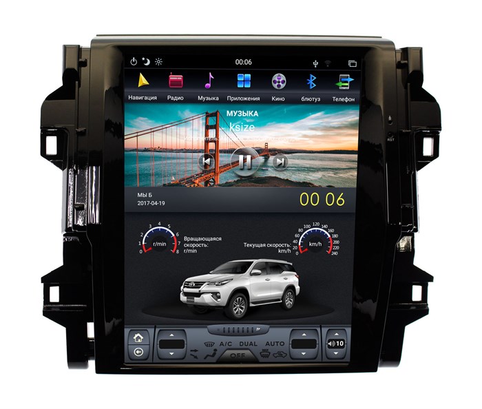 Штатная магнитола Toyota Fortuner II 2015-2025 Ksize DVA-CF3154NE-2/32 - фото 132389