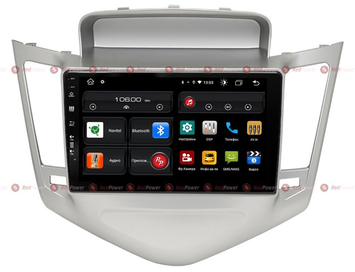 Redpower 61045 для Chevrolet Cruze 2009-2012 (серебряная рамка) на Android 10.0 - фото 145516