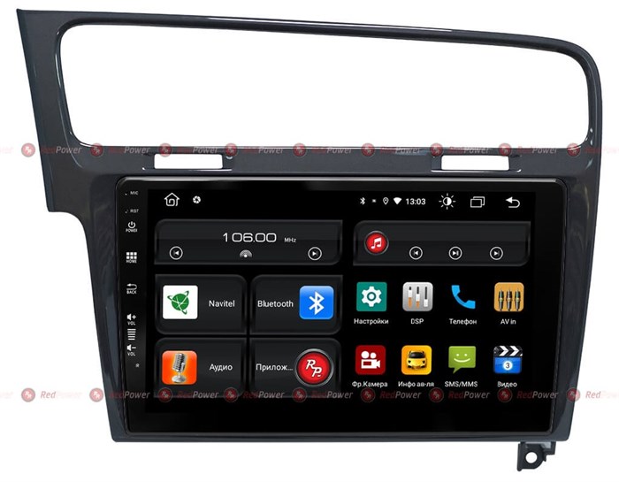 Redpower 61006 для Volkswagen Golf 7 2013-2020 (серый глянец) на Android 10.0 - фото 145690