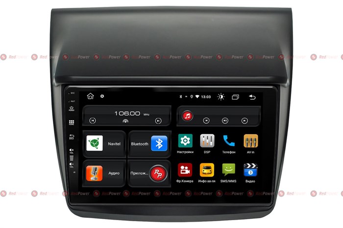 Штатная магнитола Redpower 61038 для Mitsubishi Pajero Sport II, L200 IV 2006-2015 на Android 10.0 - фото 147520