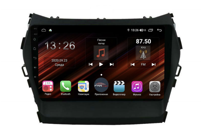 Магнитола Farcar XH209R (S400) (6/128ГБ) для Hyundai Santa Fe III 2012-2019 на Android 10.0 - фото 163768