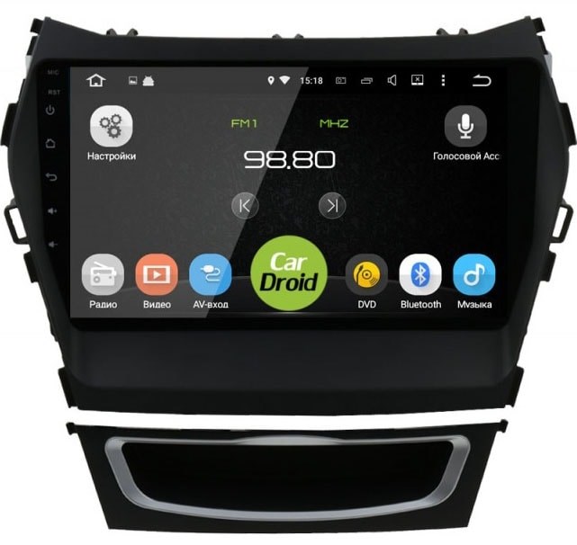 Штатная магнитола Roximo CarDroid RD-2019F-N12 для Hyundai Santa Fe III 2012-2019 (Android 10.0) DSP - фото 166671
