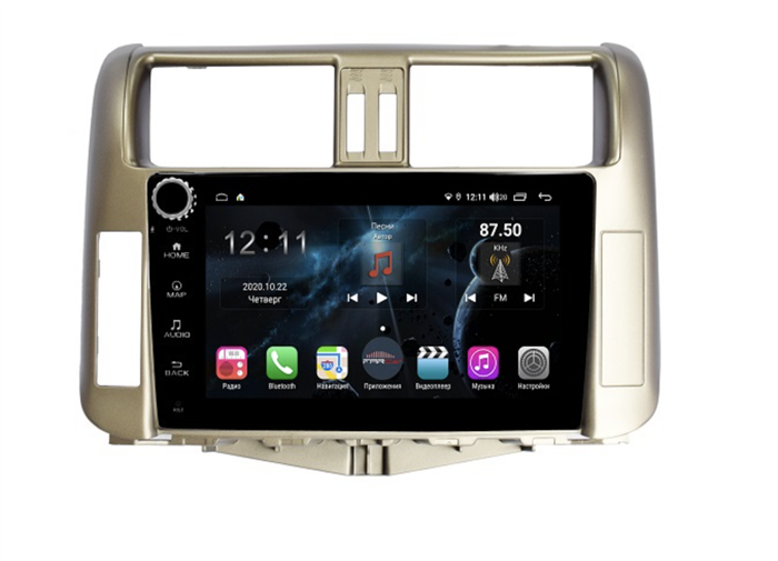 Магнитола Farcar H065RB (S400) для Toyota Land Cruiser Prado 150 2009-2013 на Android 10.0 бронза с кнопками - фото 178068