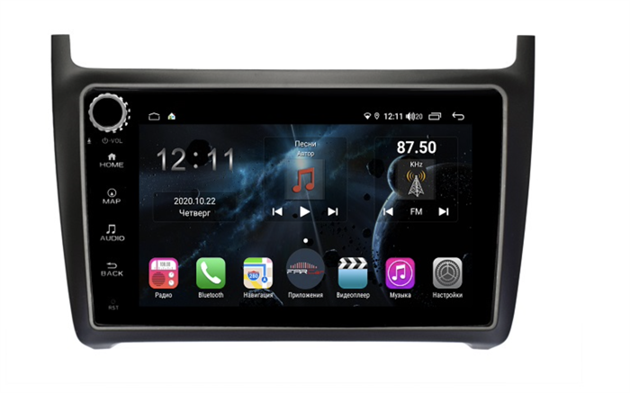 Магнитола Farcar H910RB (S400) для Volkswagen Polo 5 2009-2019 на Android 10.0 c кнопками - фото 179293