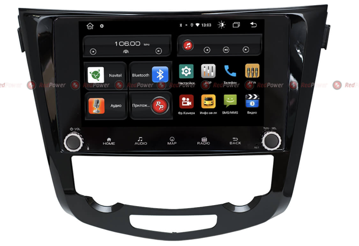 Redpower 61301KNOB для Nissan X-Trail, Qashqai 2014-2019 с климат-контролем на Android 10.0 - фото 181572
