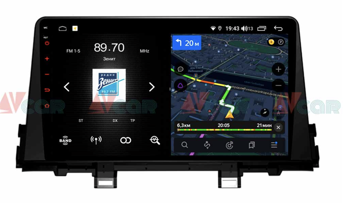 Штатная магнитола VAYCAR 09V4D 4/64 ГБ 1DIN для Kia Picanto III 2017-2022 на Android 10.0 - фото 189203