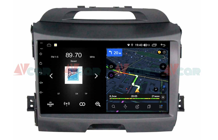 Штатная магнитола VAYCAR 09V4 4/64 ГБ для KIA Sportage III 2010-2016 на Android 10.0 - фото 189594