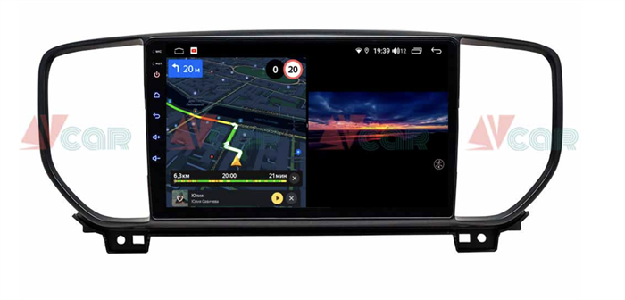 Штатная магнитола VAYCAR 09V3 3/32 ГБ для KIA Sportage IV 2018-2022 на Android 10.0 - фото 189664