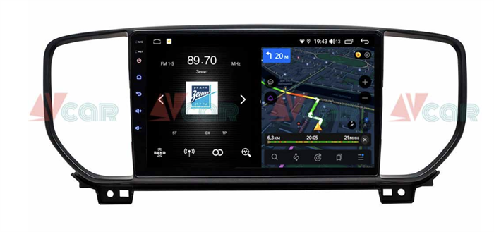 Штатная магнитола VAYCAR 09V4 4/64 ГБ для KIA Sportage IV 2018-2022 на Android 10.0 - фото 189674