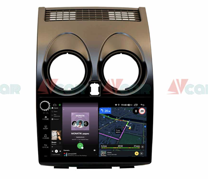 Штатная магнитола VAYCAR 09V4R 4/64 ГБ крутилки для Nissan Qashqai I 2007-2013 на Android 10.0 - фото 190205