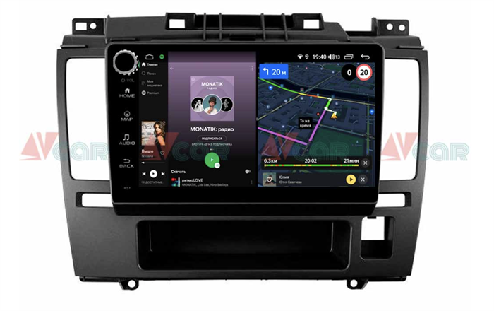 Штатная магнитола VAYCAR 09V4R 4/64 ГБ крутилки для Nissan Tiida I 2004-2014 на Android 10.0 - фото 190377