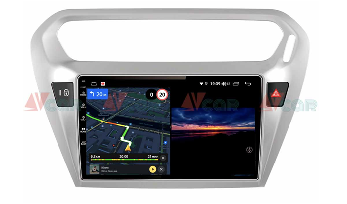 Штатная магнитола VAYCAR 09V3 3/32 ГБ для Peugeot 301 I 2012-2018 на Android 10.0 - фото 190559