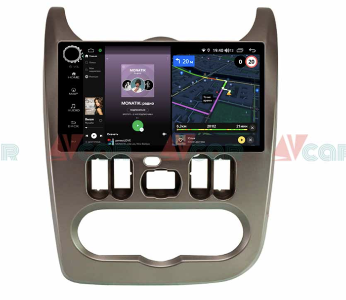 Штатная магнитола VAYCAR 09V4R 4/64 ГБ крутилки для Renault Logan 2010-2013, Sandero I 2009-2014 на Android 10.0 - фото 190958