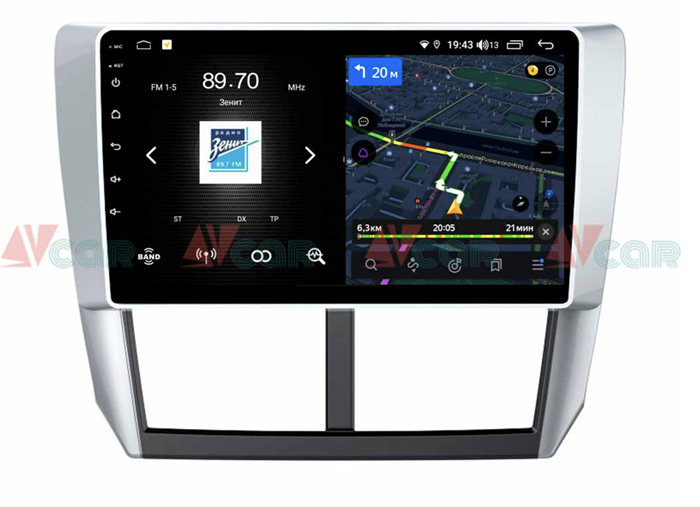 Штатная магнитола VAYCAR 09V4 4/64 ГБ для Subaru Forester III, Impreza III 2007-2013 на Android 10.0 - фото 191277