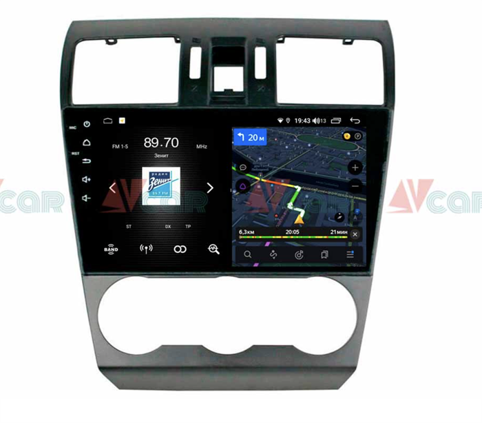 Штатная магнитола VAYCAR 09V4 4/64 ГБ для Subaru Forester IV 2013-2014, Impreza IV 2012-2017 на Android 10.0 - фото 191317