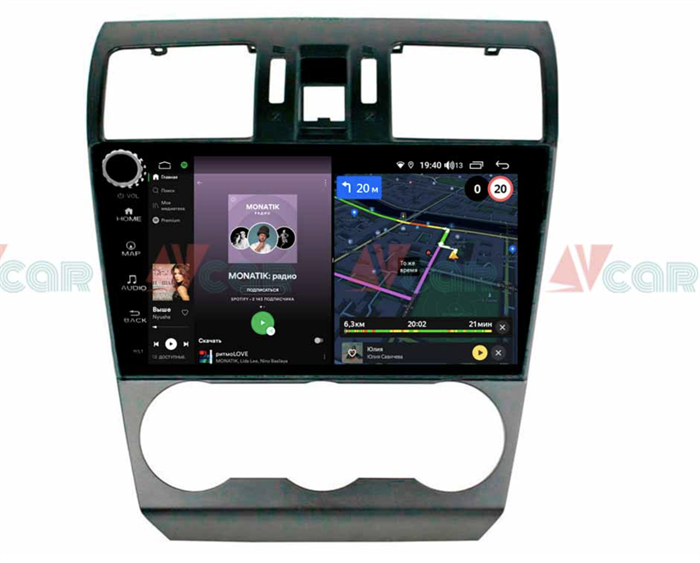 Штатная магнитола VAYCAR 09V4R 4/64 ГБ крутилки для Subaru Forester IV 2013-2014, Impreza IV 2012-2017 на Android 10.0 - фото 191327