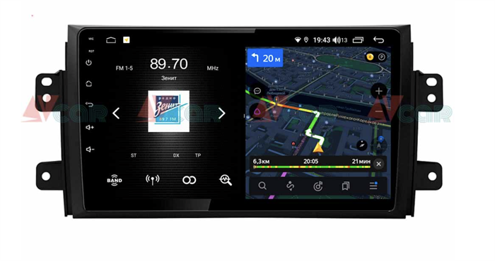 Штатная магнитола VAYCAR 09V4 4/64 ГБ для Suzuki SX4 I 2006-2014 на Android 10.0 - фото 191517