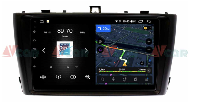 Штатная магнитола VAYCAR 09V4 4/64 ГБ для Toyota Avensis III 2009-2015 на Android 10.0 - фото 191649