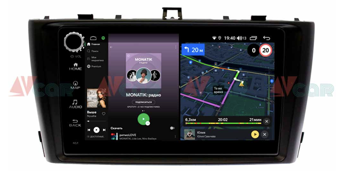 Штатная магнитола VAYCAR 09V4R 4/64 ГБ крутилки для Toyota Avensis III 2009-2015 на Android 10.0 - фото 191659