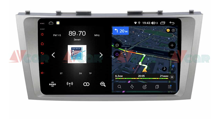 Штатная магнитола VAYCAR 09V4 4/64 ГБ для Toyota Camry V40 2006-2011 на Android 10.0 - фото 191689