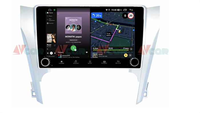 Штатная магнитола VAYCAR 10V4R 4/64 ГБ крутилки для Toyota Camry V50 2011-2014 на Android 10.0 - фото 191739