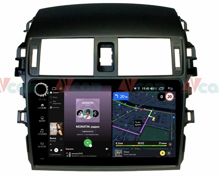 Штатная магнитола VAYCAR 09V4R 4/64 ГБ крутилки для Toyota Corolla X (E140, E150) 2006-2013 на Android 10.0 - фото 191859