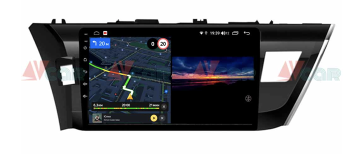 Штатная магнитола VAYCAR 10V3 3/32 ГБ для Toyota Corolla XI 2013-2015 на Android 10.0 - фото 191879